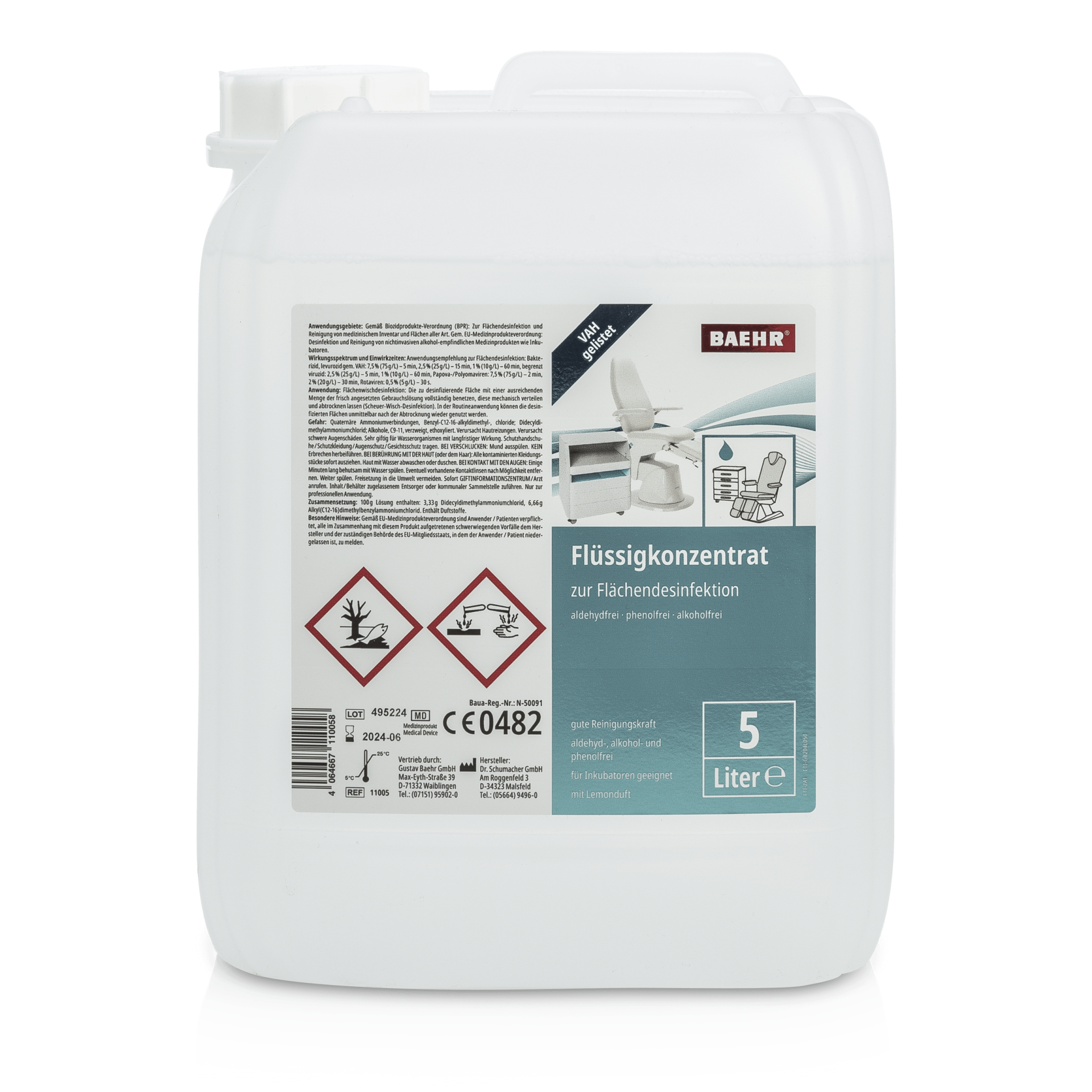 BAEHR Flüssigkonzentrat zur Flächendesinfektion 5 Liter BAEHR Flüssigkonzentrat zur Flächendesinfektion 5 Liter