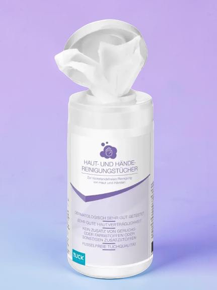RUCK Haut- und Händereinigungstücher in Spenderdose 150 Stück