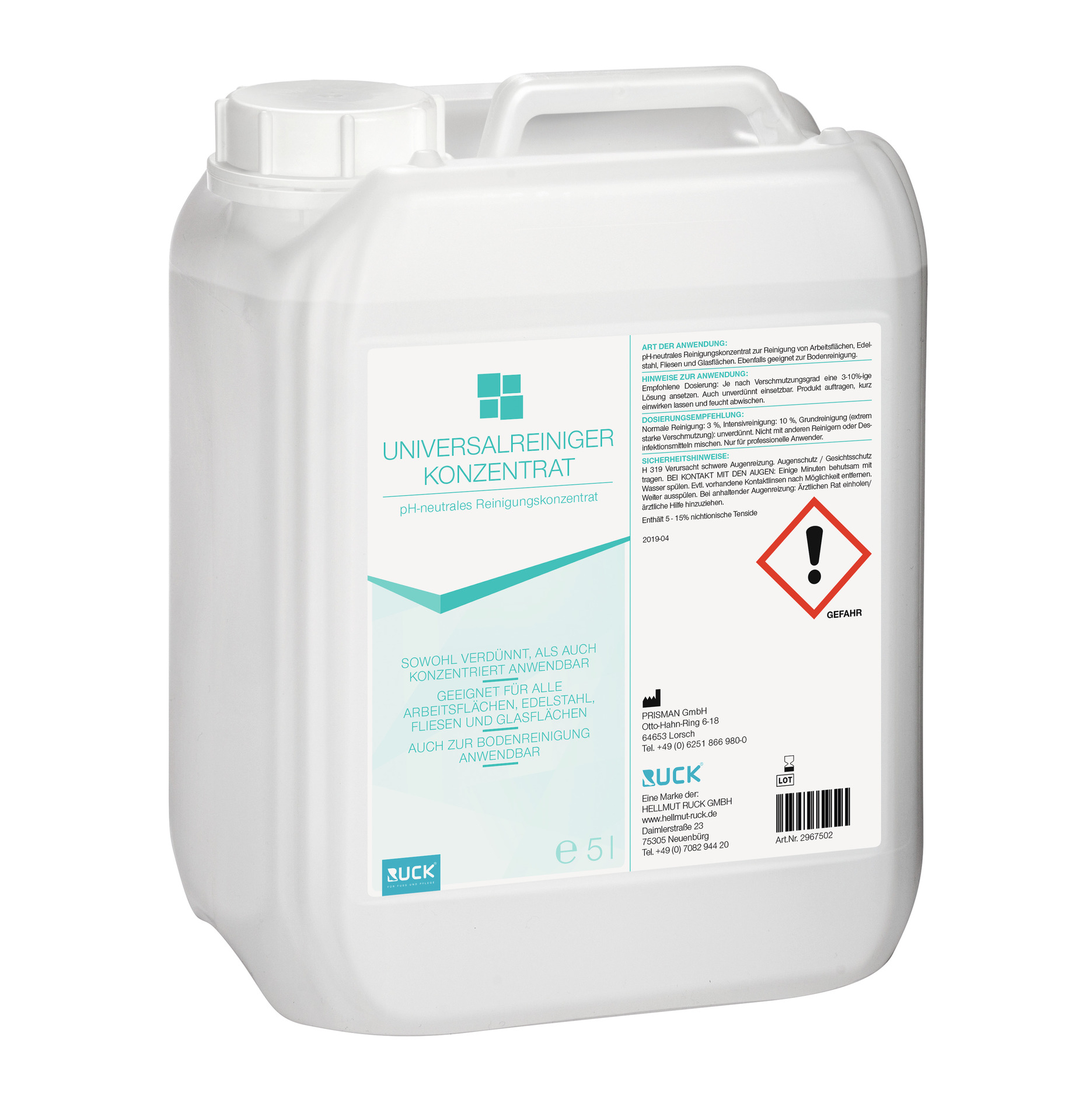 RUCK Universalreiniger Konzentrat | Allzweckreiniger 5 Liter RUCK Universalreiniger Konzentrat | Allzweckreiniger 5 Liter