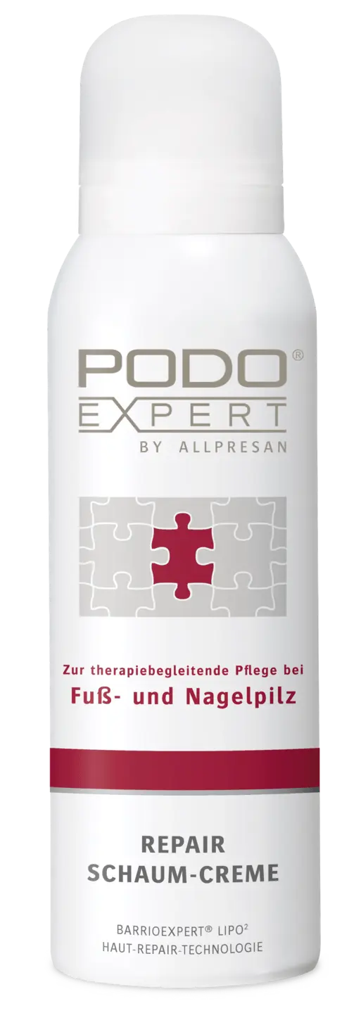 Allpresan PODOEXPERT Repair Schaum-Creme, therapiebegleitende Pflege bei Fußpilz, 125 ml