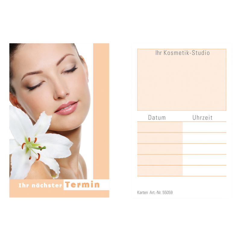 Terminkärtchen KOSMETIK 1 Block (100 Blatt) Terminkärtchen KOSMETIK 1 Block (100 Blatt)