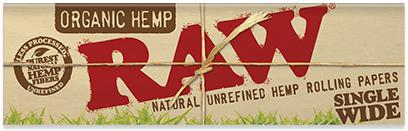 RAW Papers | Organic Hemp Single Wide | 50 Blättchen