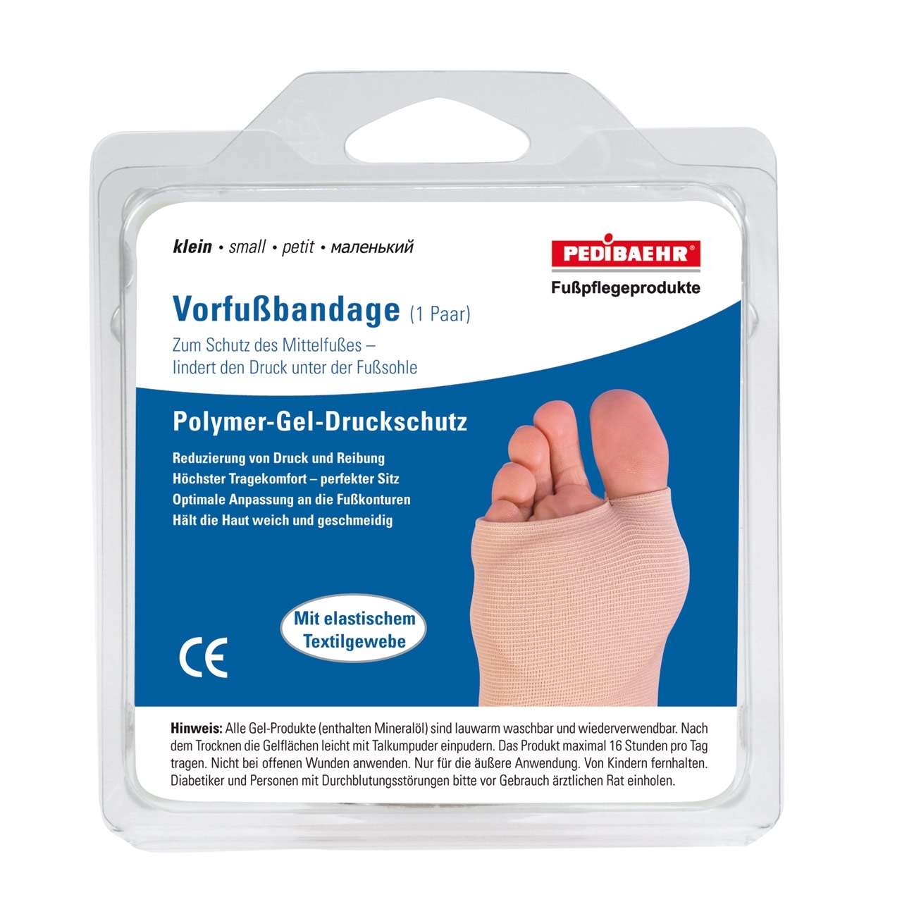 Pedibaehr Vorfussbandage klein 1 Paar Pedibaehr Vorfussbandage klein 1 Paar