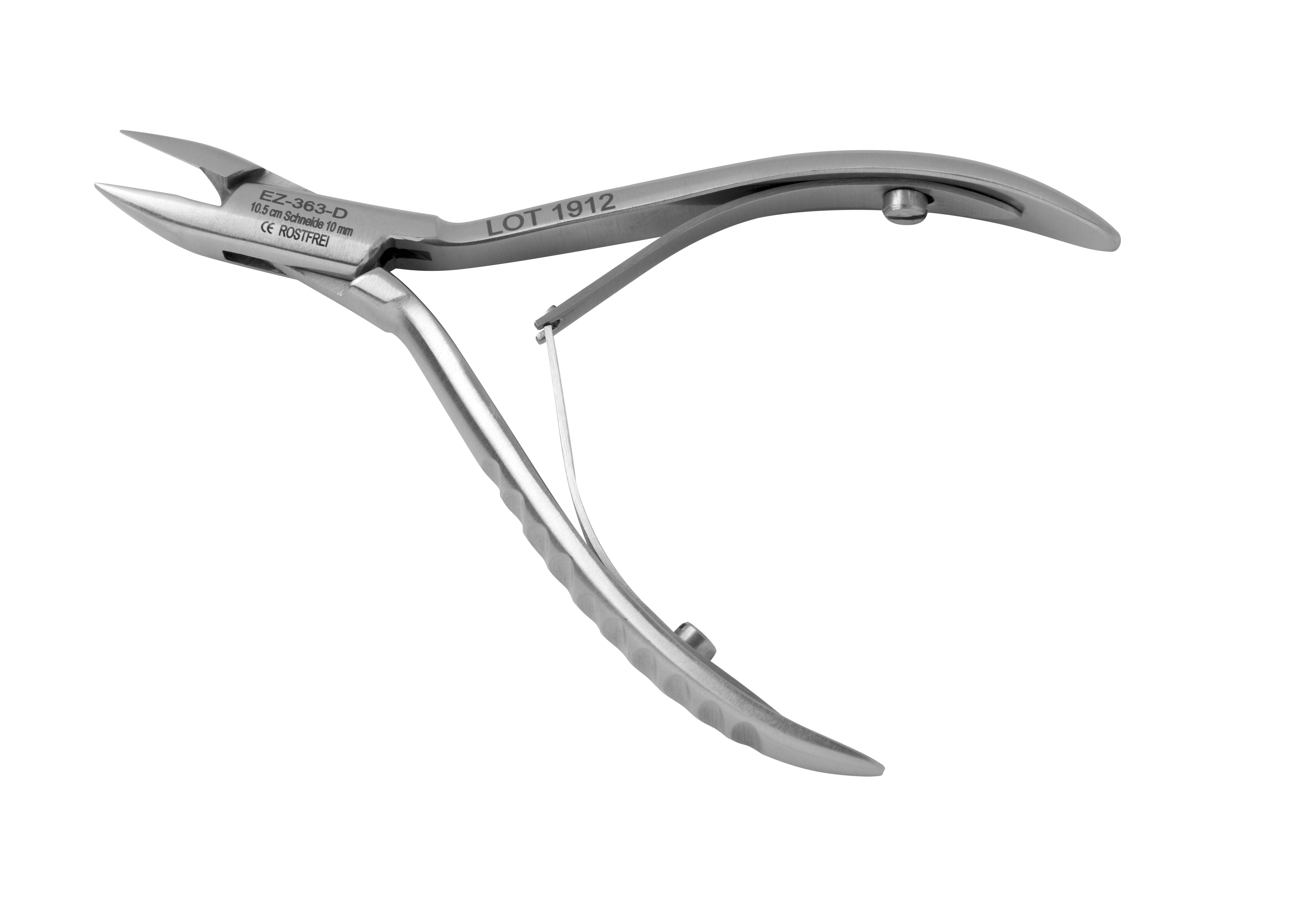 Tadelia® Professional Eckenzange für diabetische Fußpflege | EZ-363-D | Länge 10,5 cm Schneide 10 mm  Tadelia® Professional Eckenzange für diabetische Fußpflege | EZ-363-D | Länge 10,5 cm Schneide 10 mm