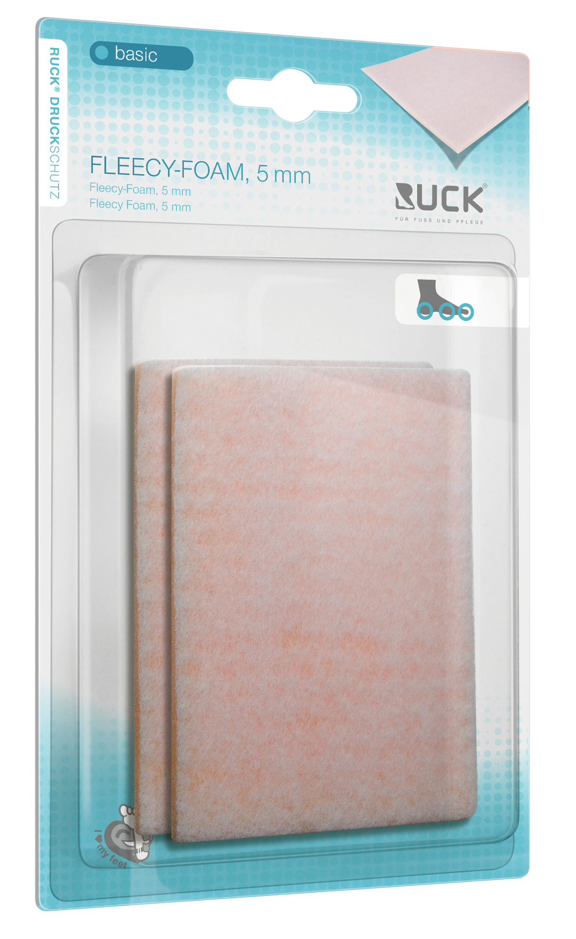 RUCK DRUCKSCHUTZ basic Fleecy-Foam 5 mm 7,5 x 11,6 cm | 2er Pack (Staffelpreis)