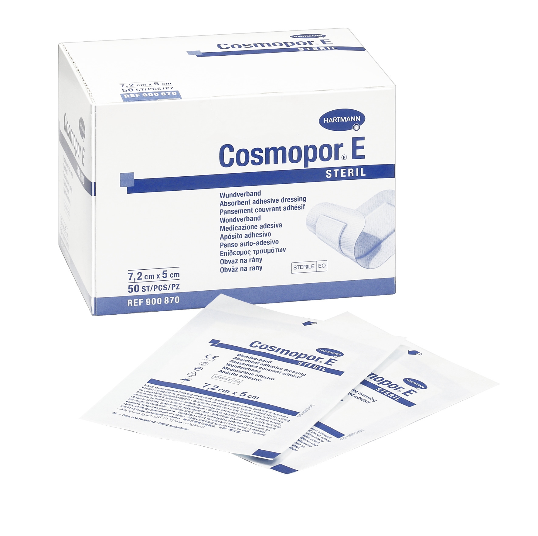 Cosmopor E steril, 50 Stück 7,2 x 5 cm