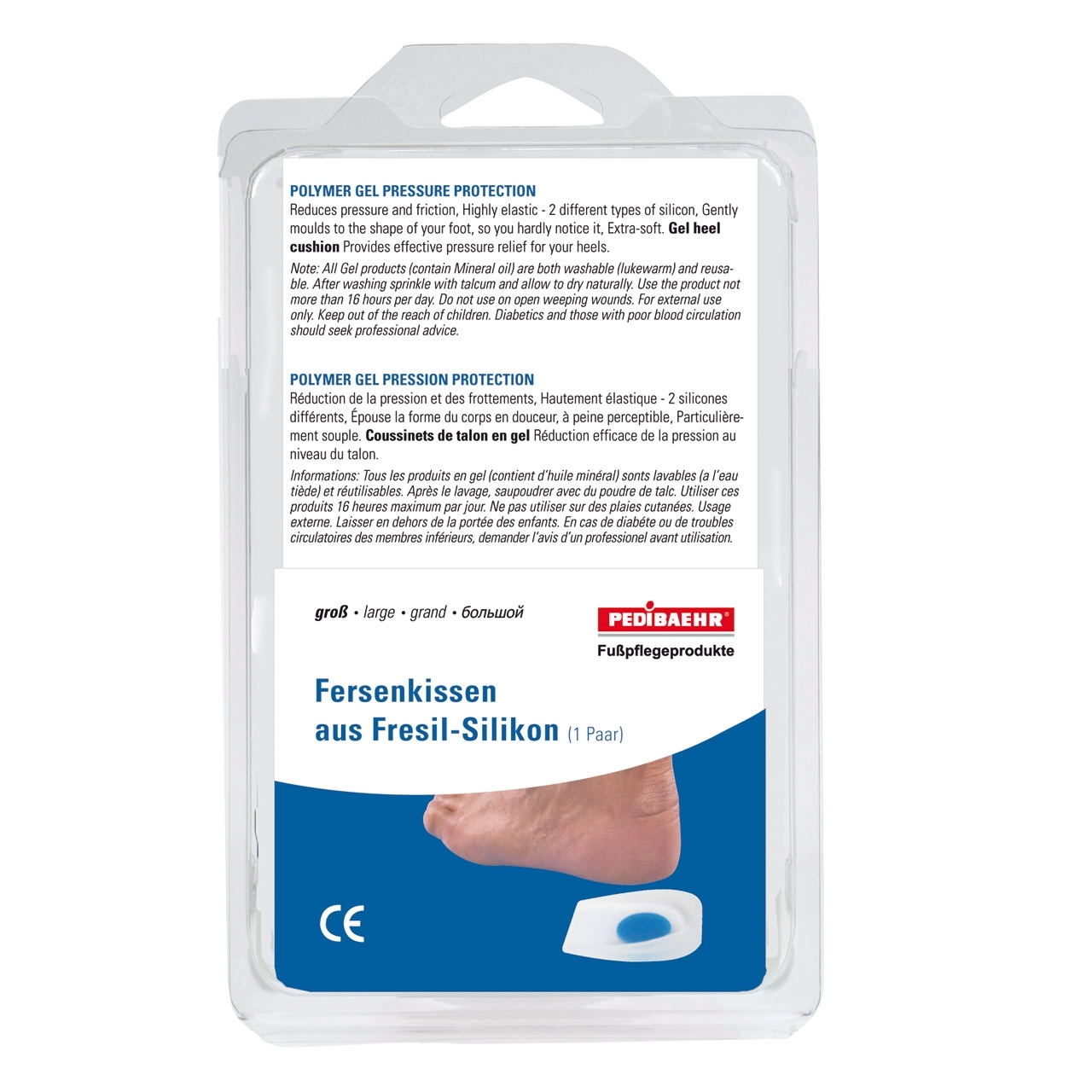 Pedibaehr Gel-Fersenkissen mit Rand groß, 1 Paar Pedibaehr Gel-Fersenkissen mit Rand groß, 1 Paar