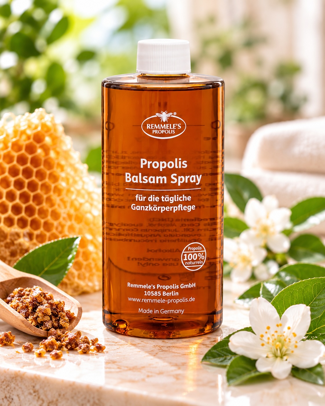 🐝 REMMELE`s PROPOLIS Balsam Spray zur hygienischen Händereinigung | 500 ml