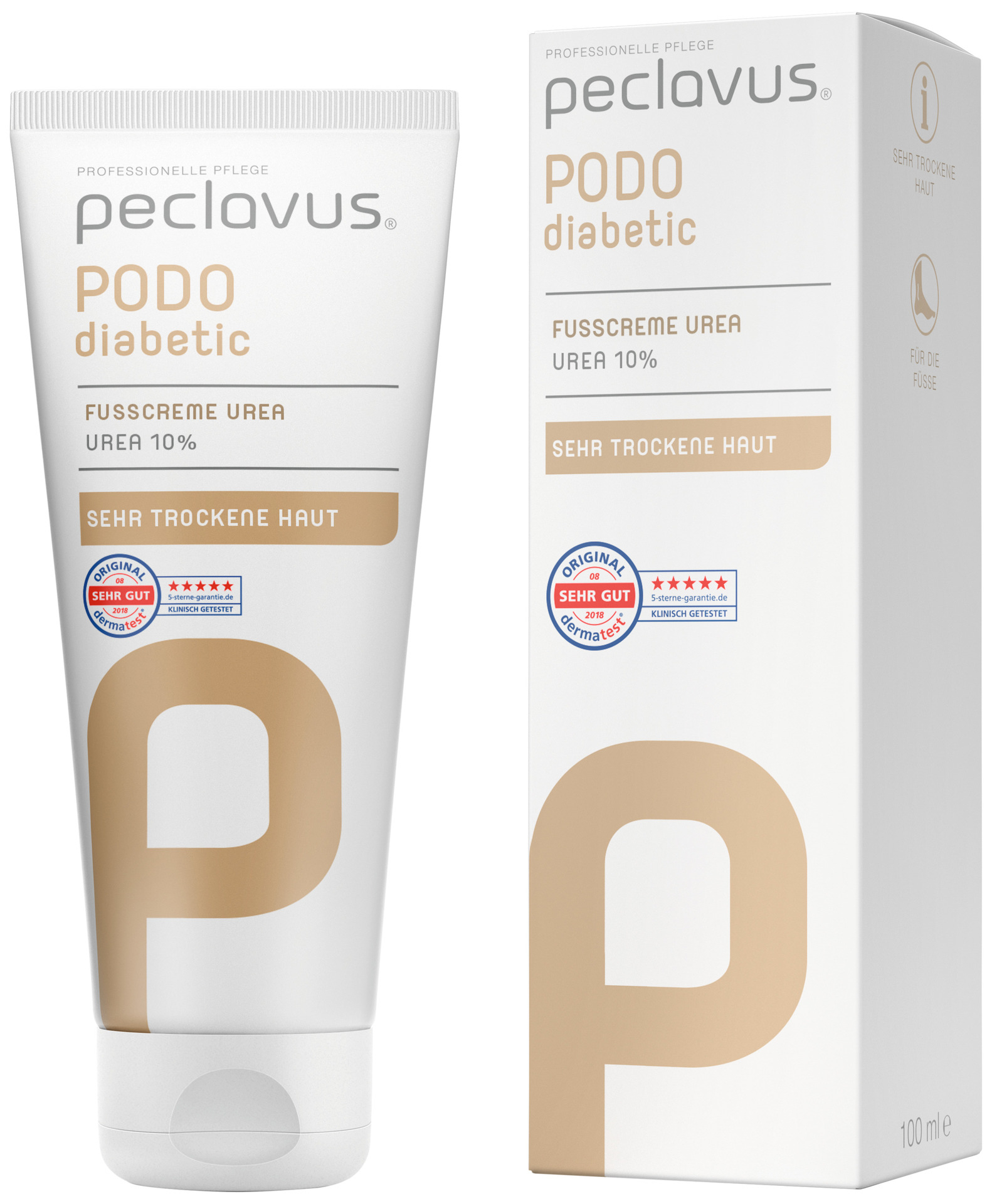 Peclavus PODOdiabetic Fußcreme Urea | 100 ml