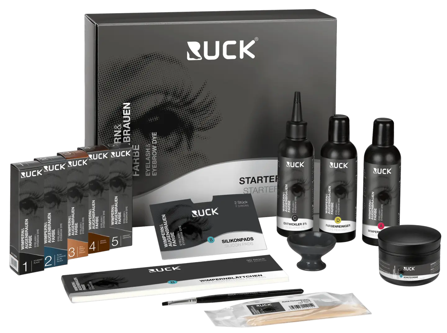 🔴 RUCK Wimpern- und Augenbrauenfarbe Starter-Set 🔴 RUCK Wimpern- und Augenbrauenfarbe Starter-Set