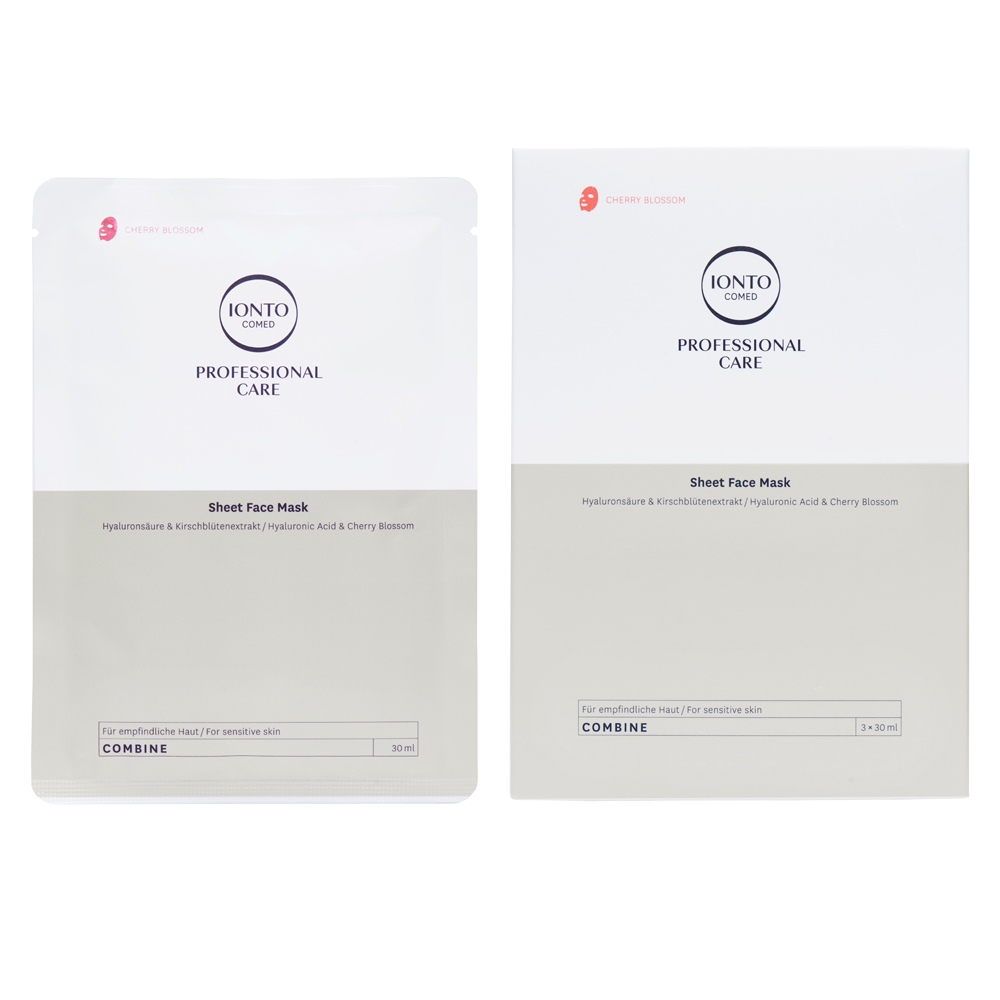 IONTO-COMED Professional Care Combine Sheet-Face-Mask Cherry Blossom 3 Stück IONTO-COMED Professional Care Combine Sheet-Face-Mask Cherry Blossom 3 Stück