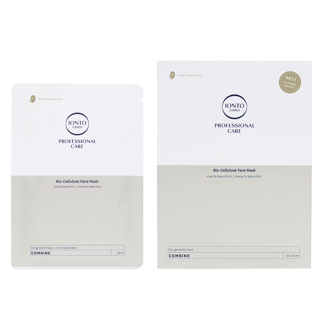 🔴 IONTO-COMED Professional Care Combine Bio-Cellulose-Mask Hanf & Bakuchiol 10 Stück 🔴 IONTO-COMED Professional Care Combine Bio-Cellulose-Mask Hanf & Bakuchiol 10 Stück