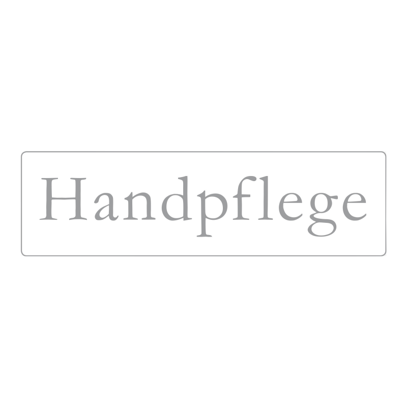 🟡 Hinweisschild Handpflege 35 x 10 cm rechteckig