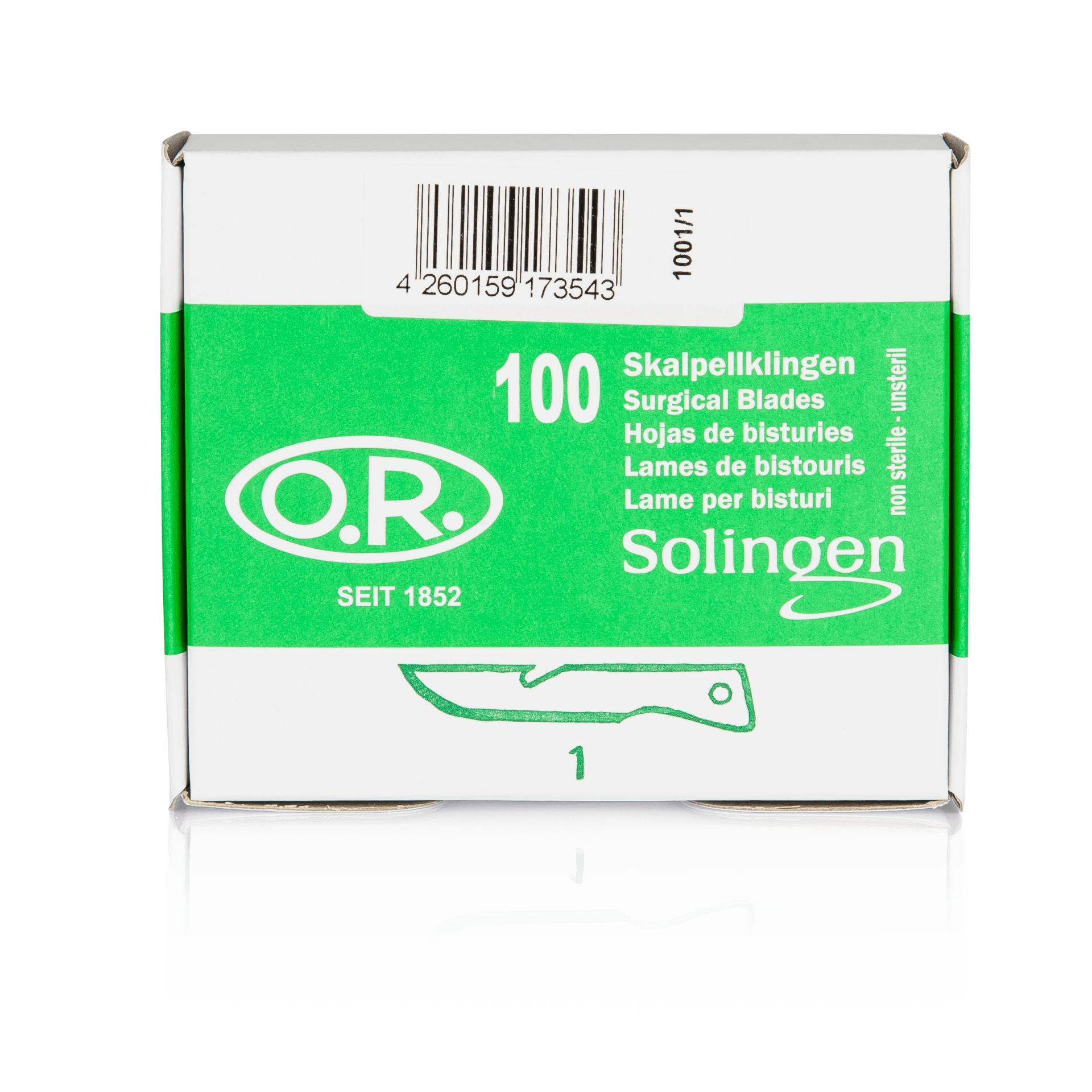 OR Skalpellklingen für technischen Gebrauch Figur 1 | 100 Stück OR Skalpellklingen für technischen Gebrauch Figur 1 | 100 Stück