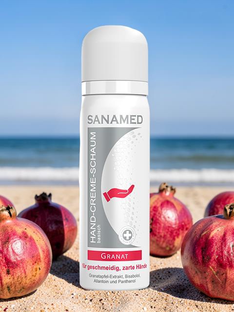 CAREMED Sanamed Hand-Creme-Schaum Granat, 100 ml