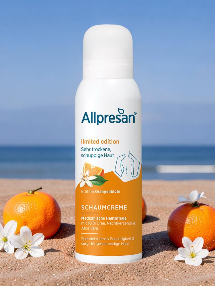 Allpresan Limited Edition Sehr trockene, raue Haut Körper Schaumcreme Orangeblüte 125 ml