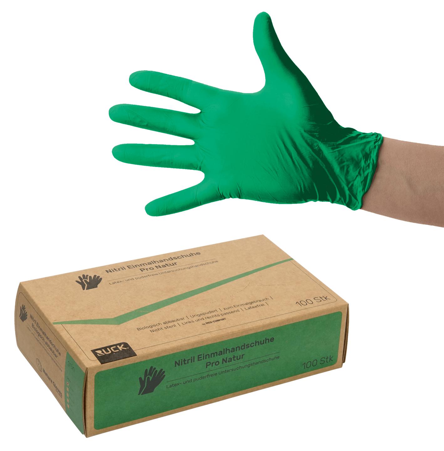 RUCK Nitril-Einmalhandschuhe biologisch abbaubar | Pro Natur 100 Stück L RUCK Nitril-Einmalhandschuhe biologisch abbaubar | Pro Natur 100 Stück L