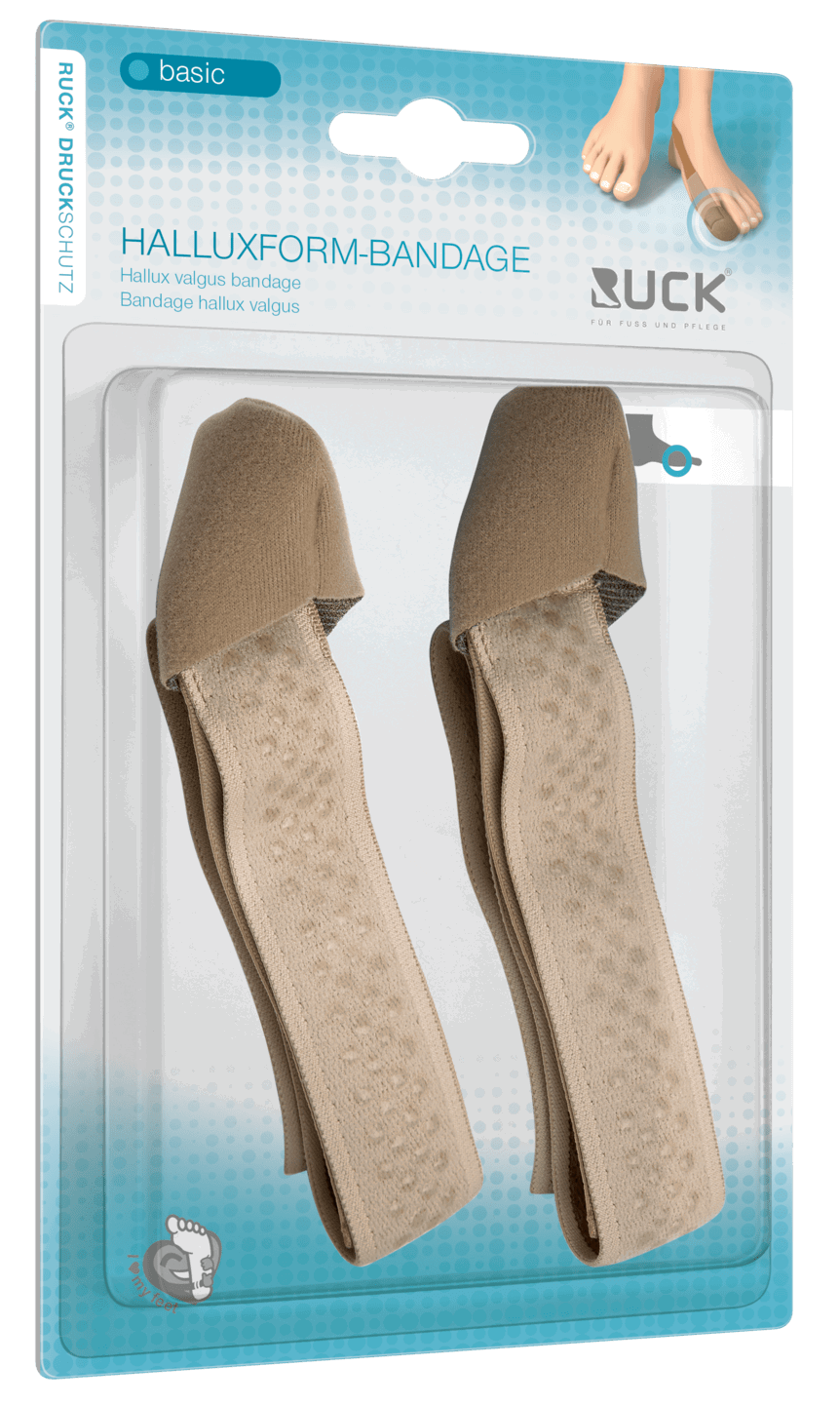 RUCK Druckschutz Basic Halluxform Bandage bei Hallux valgus Gr. 43-47 | 2 Stück