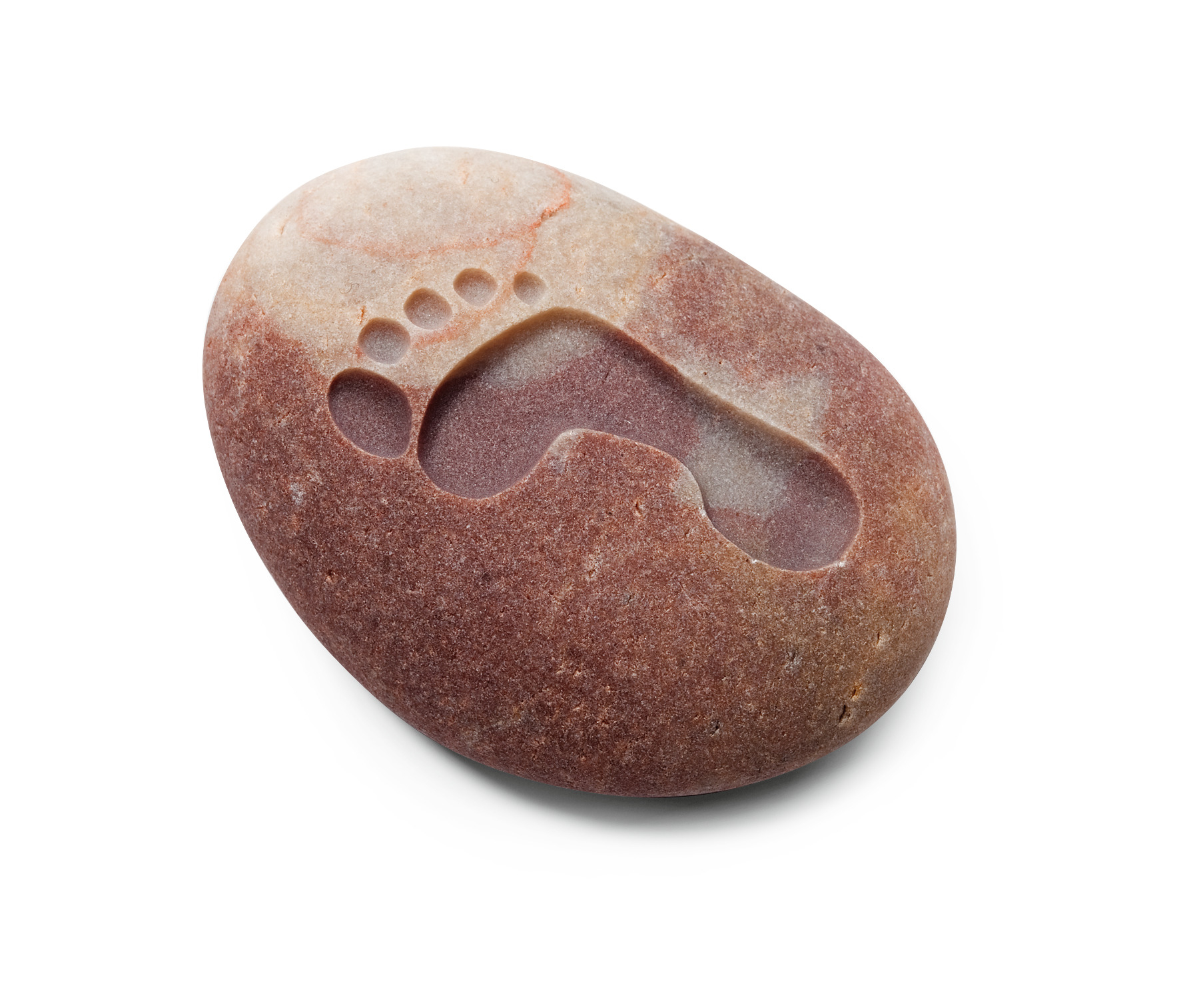 Fuß-Stein, echter Rheinkiesel | 1 Stück Fuß-Stein, echter Rheinkiesel | 1 Stück