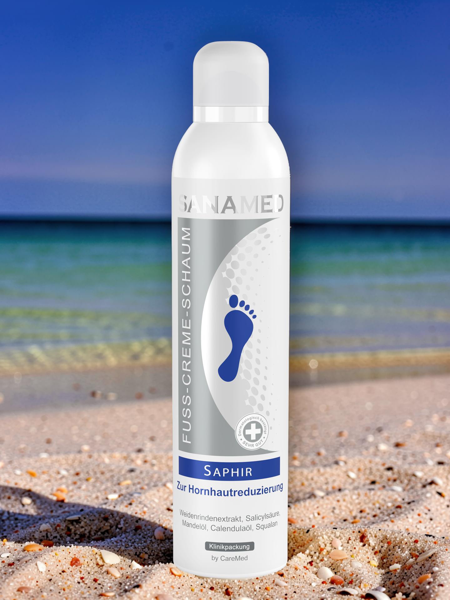Sanamed Fuß-Creme-Schaum "Saphir" - 300 ml