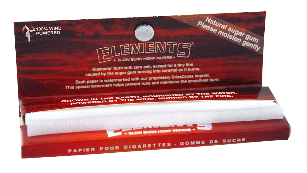 Elements Papers I Red 1 ¼, 25 x 50 Papers BOX