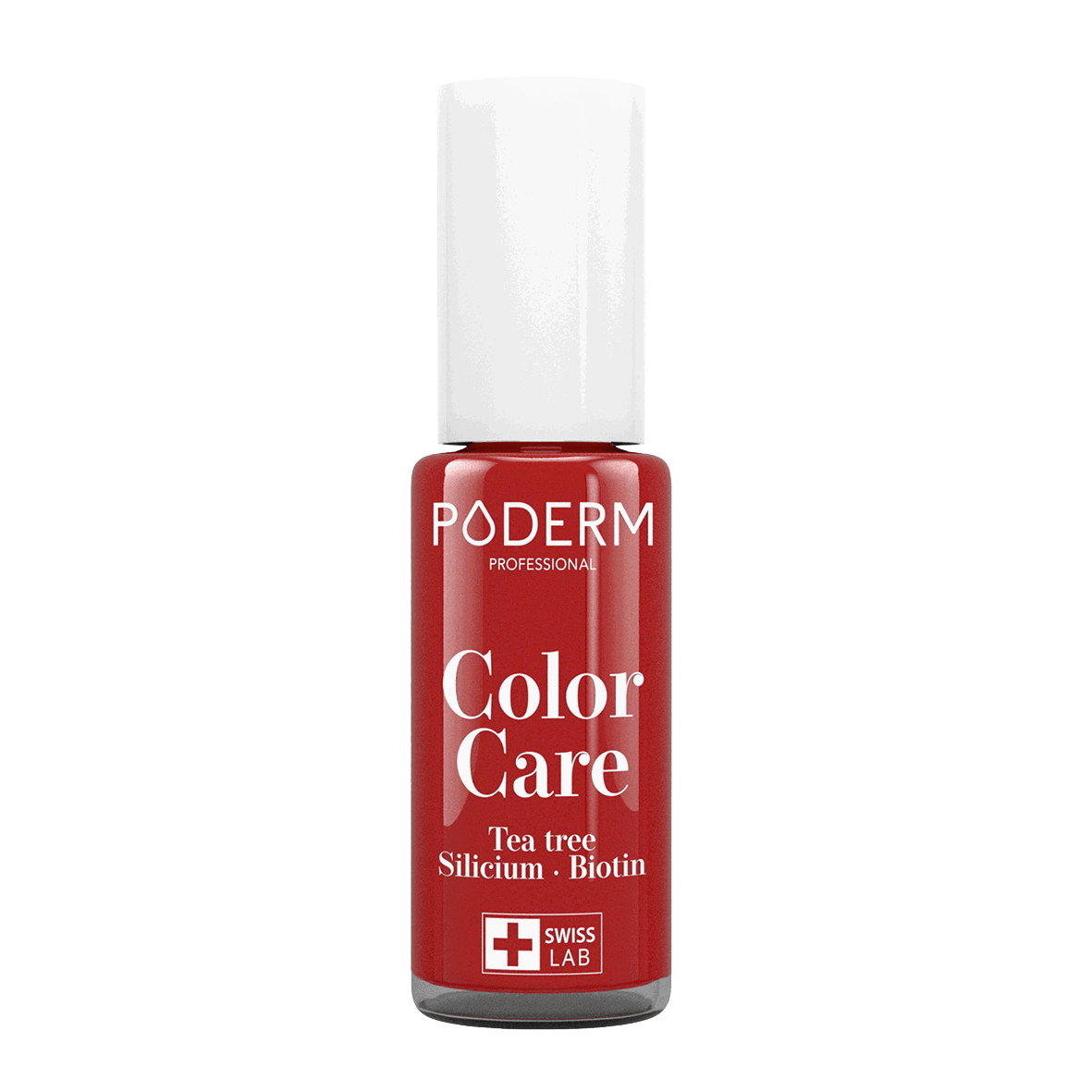 Poderm Nagellack Teebaumöl Color Care Allurarot 253, 8 ml
