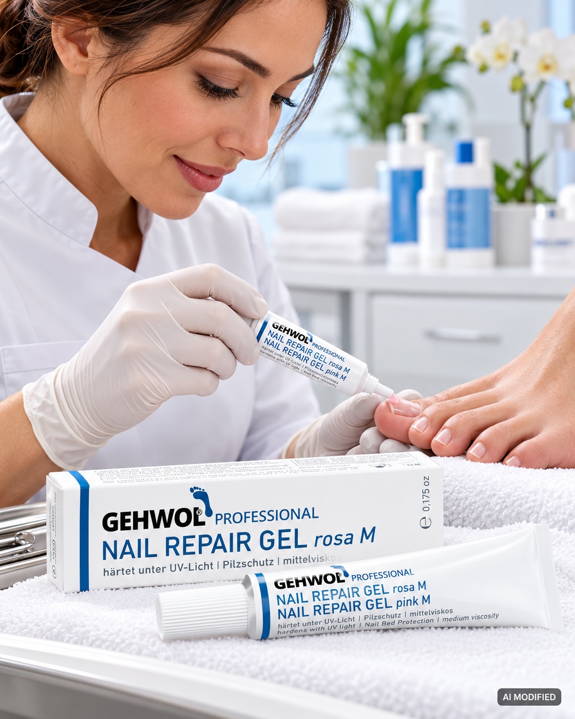 GEHWOL Nail repair Gel rosa M, mittelviskos 5 ml Tube