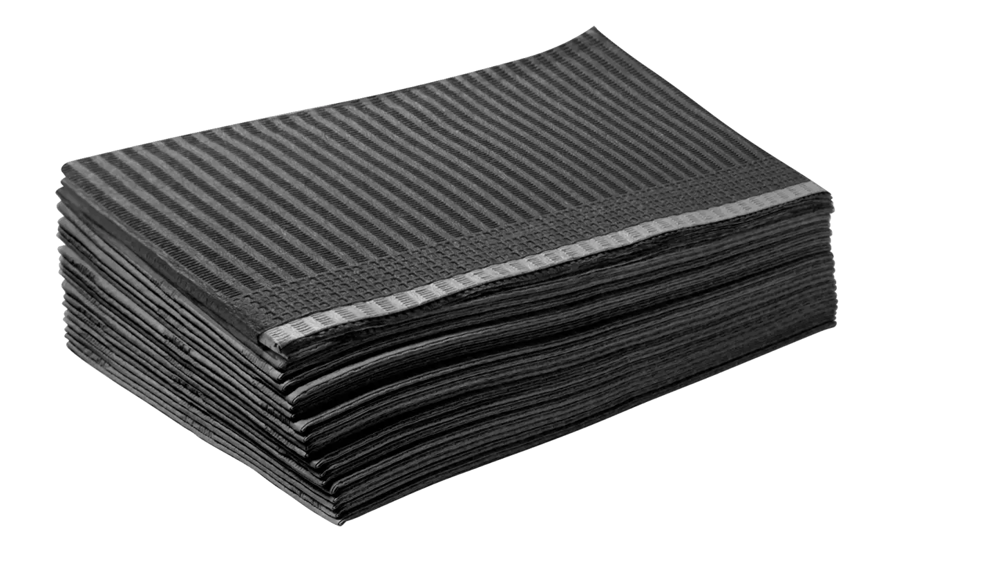 RUCK® Beschichtete Servietten schwarz 500 Stück