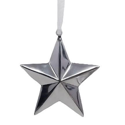  > Stern-Anhänger groß, Edelstahl 14 x 3 x 14,5 cm