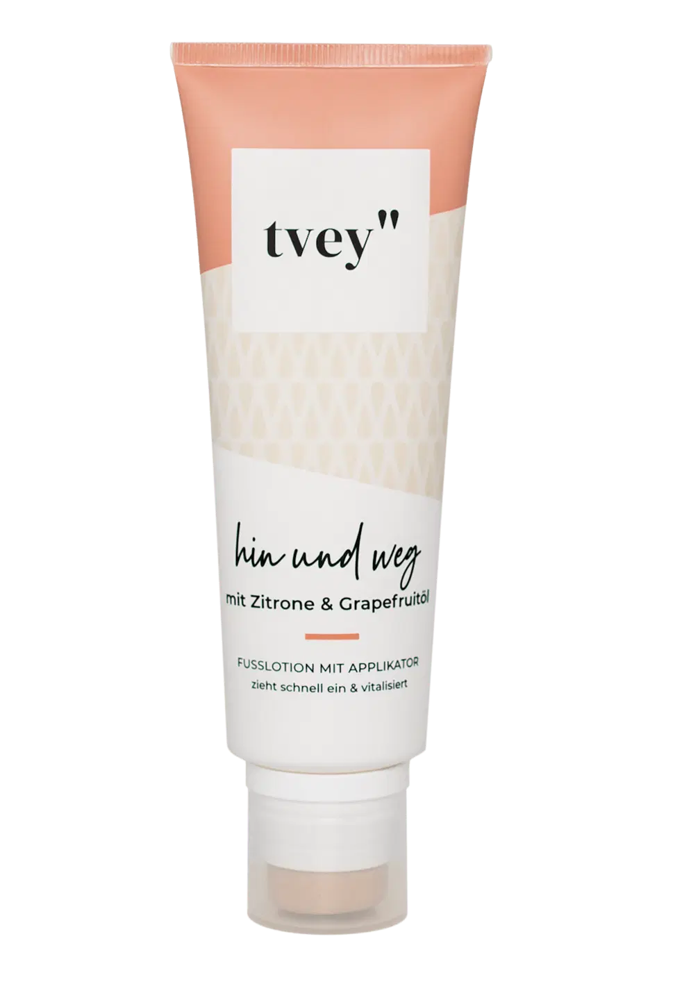 tvey Fußcreme "hin und weg", mit Zitrone & Grapefruitöl, 75 ml