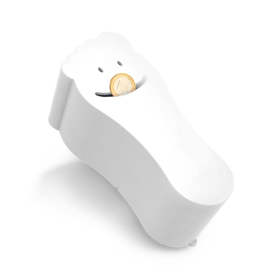 RUCK Spardose Fuß, weiß RUCK Spardose Fuß, weiß