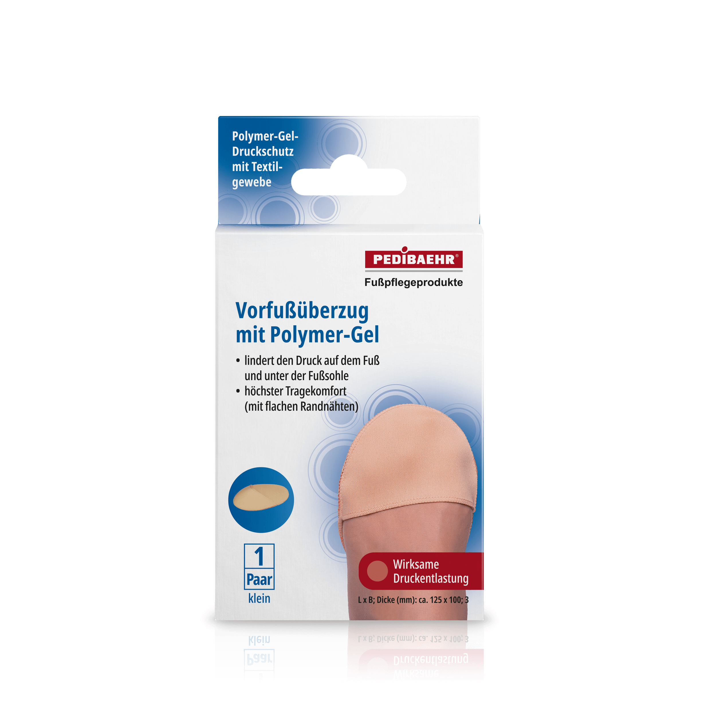 Pedibaehr Vorfußüberzug mit Polymer-Gel, klein, 1 Paar Pedibaehr Vorfußüberzug mit Polymer-Gel, klein, 1 Paar