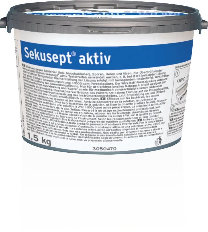 🟡 ECOLAB Sekusept Aktiv Instrumentendesinfektion 1,5 kg Eimer 🟡 ECOLAB Sekusept Aktiv Instrumentendesinfektion 1,5 kg Eimer