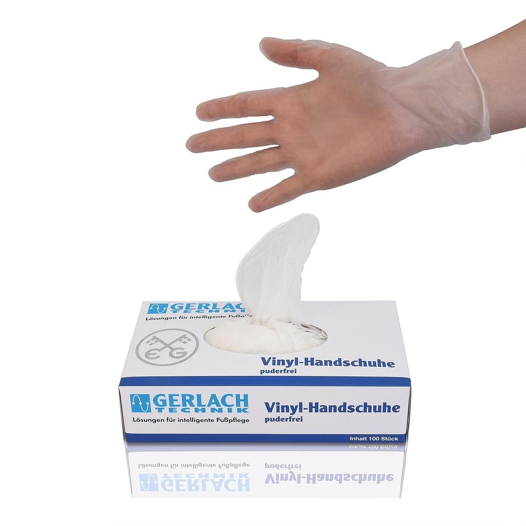Gerlach Vinyl-Einmalhandschuhe | S klein 100 Stück Gerlach Vinyl-Einmalhandschuhe | S klein 100 Stück