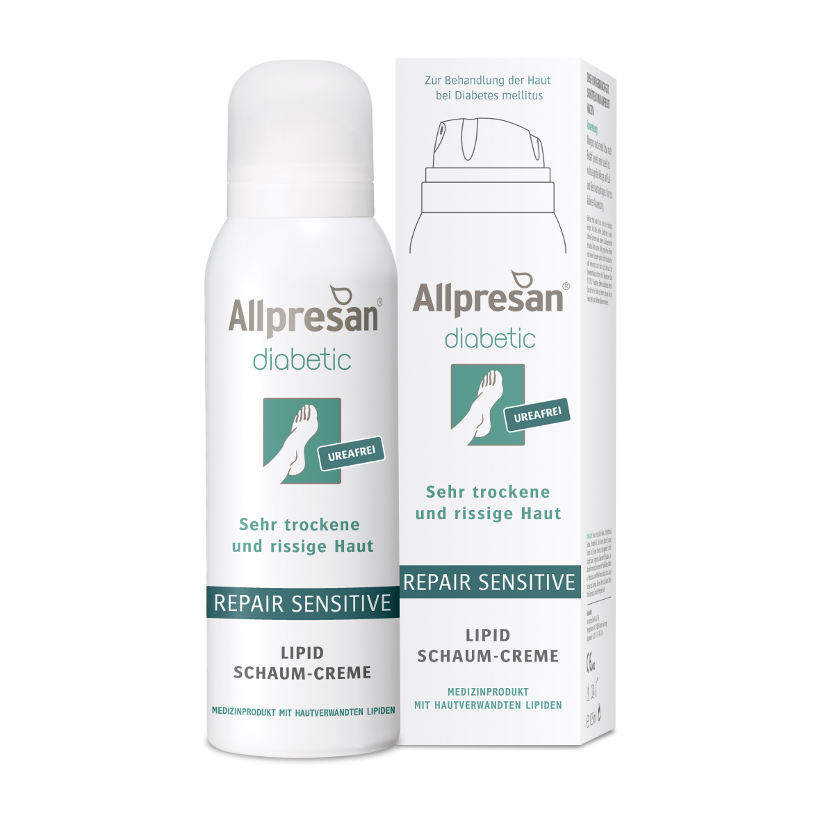 Allpresan diabetic Lipid Schaum-Creme REPAIR Sensitive 125ml