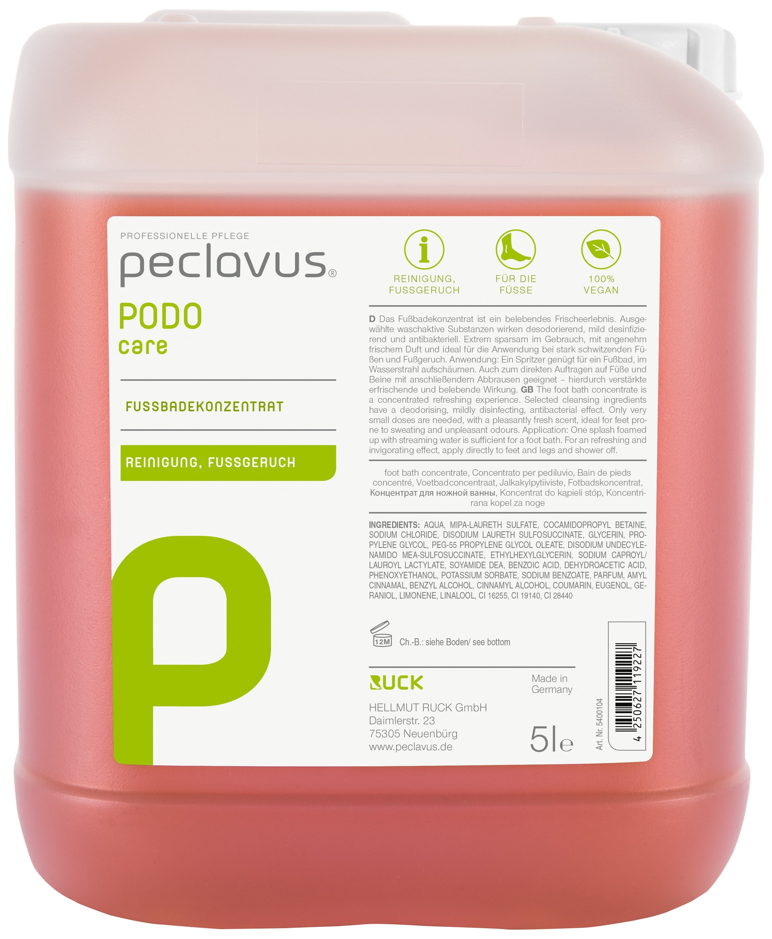 Peclavus PODOcare Fußbadekonzentrat | 5 Liter Peclavus PODOcare Fußbadekonzentrat | 5 Liter