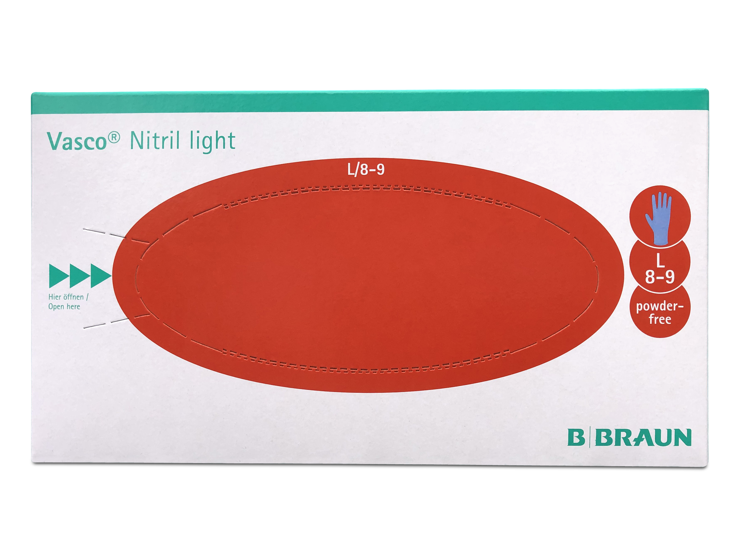 BRAUN Vasco Nitril light Einmalhandschuhe weiß | Größe L 100 Stück BRAUN Vasco Nitril light Einmalhandschuhe weiß | Größe L 100 Stück