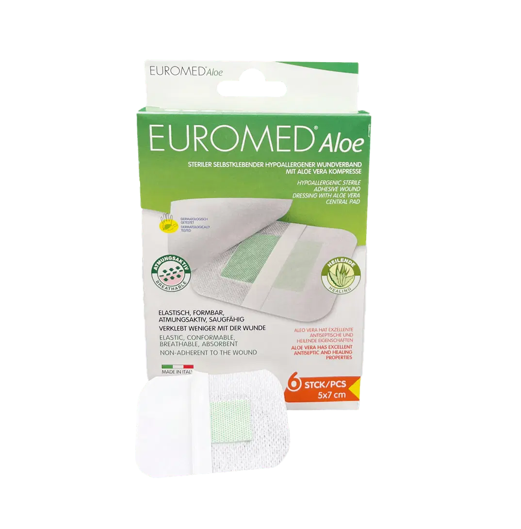 Holthaus Wundverband Aloe, selbstklebend, 5/7 cm, 6 Stück Holthaus Wundverband Aloe, selbstklebend, 5/7 cm, 6 Stück