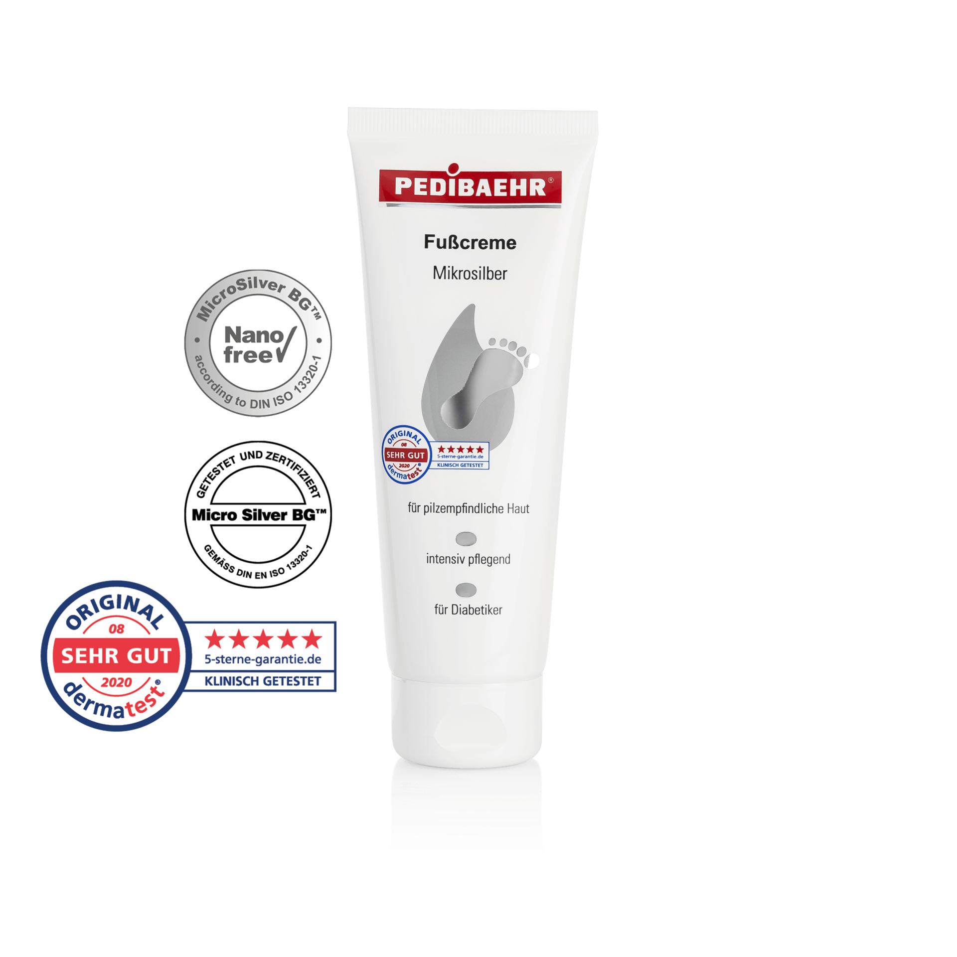 PEDIBAEHR Fusscreme Mikrosilber für pilzempfindliche Haut | 125 ml PEDIBAEHR Fusscreme Mikrosilber für pilzempfindliche Haut | 125 ml
