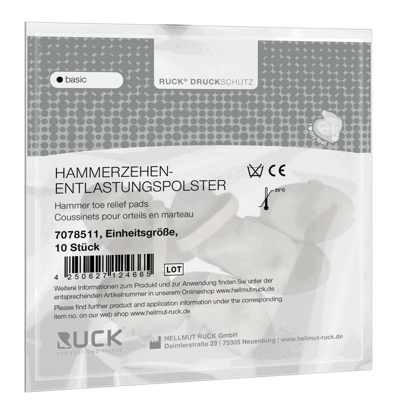 RUCK DRUCKSCHUTZ basic Hammerzehen-Entlastungspolster | 10 Stück
