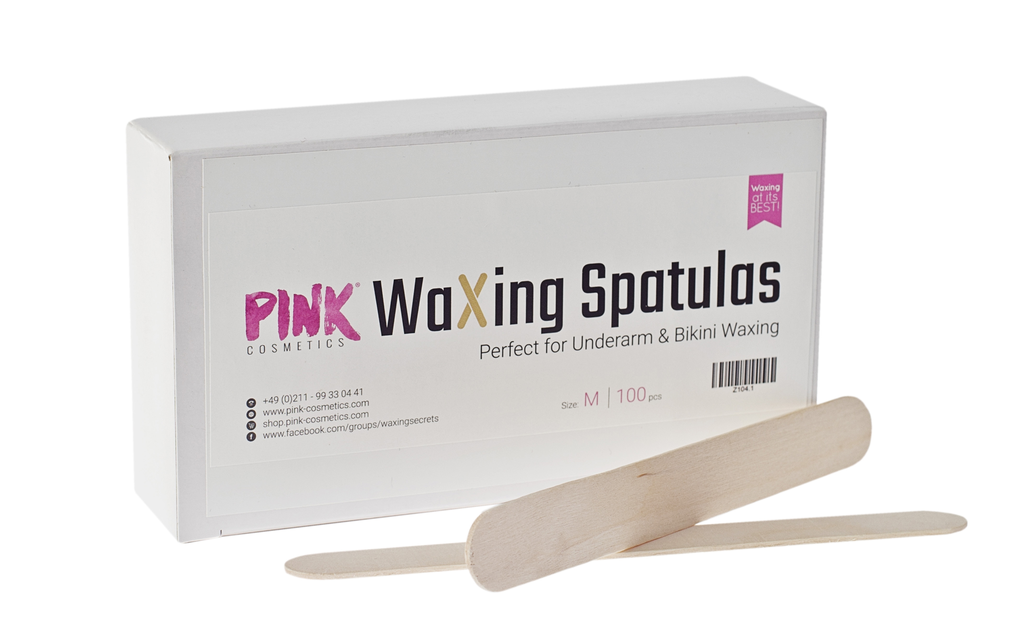 PINK COSMETICS Holzspatel Medium-Box 100 Stck., 15,00 x 1,80cm PINK COSMETICS Holzspatel Medium-Box 100 Stck., 15,00 x 1,80cm