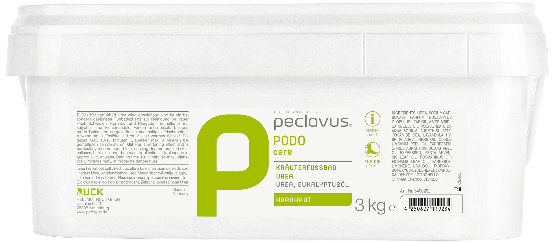 Peclavus PODOcare Kräuterfußbad Urea | 3 kg