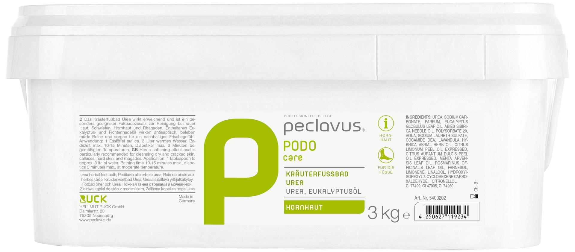 Peclavus PODOcare Kräuterfußbad Urea | 3 kg Peclavus PODOcare Kräuterfußbad Urea | 3 kg