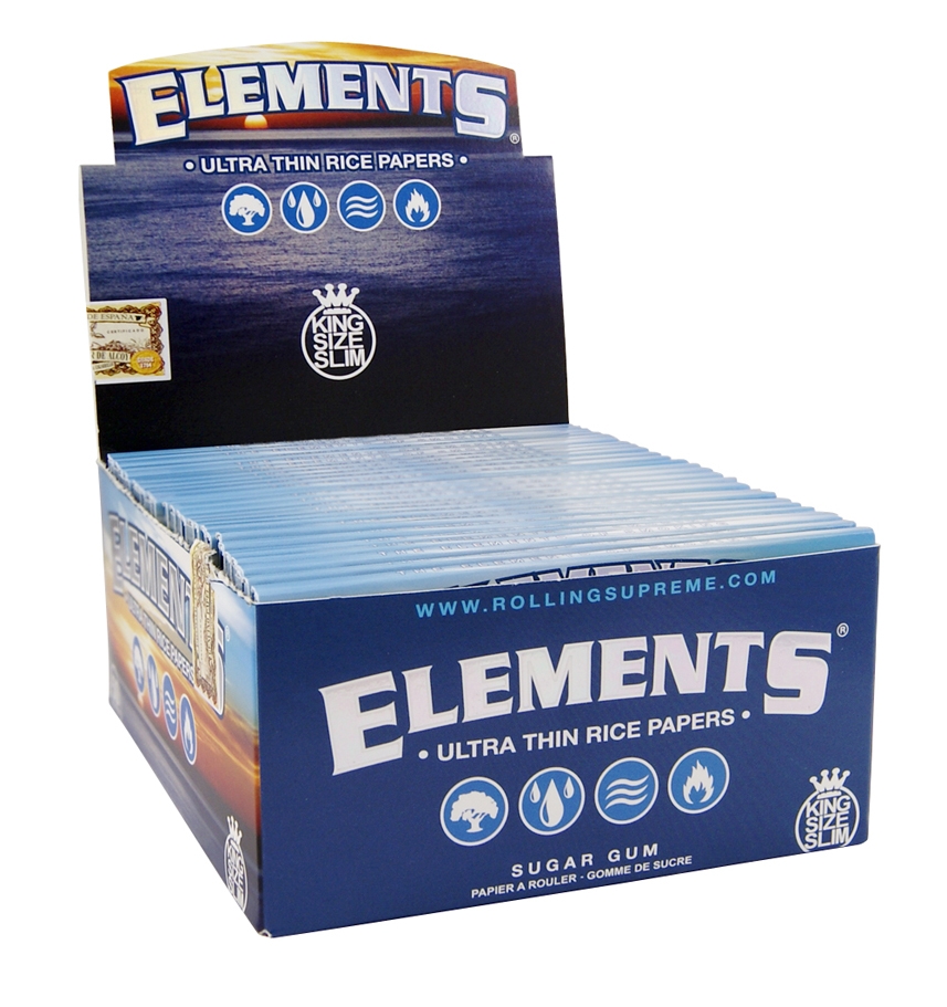 Elements Papers | King Size Slim, 50 x 33 Papers BOX