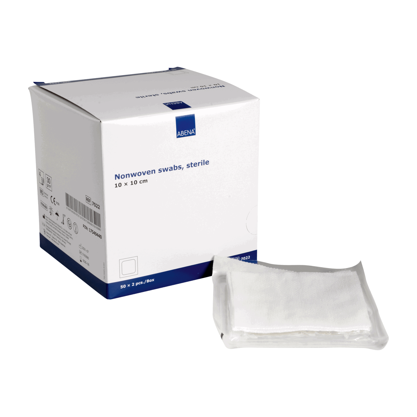 Abena Vlieskompressen steril, 4-lagig, 100 Stück, 10x10cm